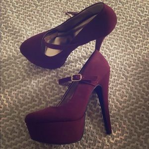 Burgundy pumps